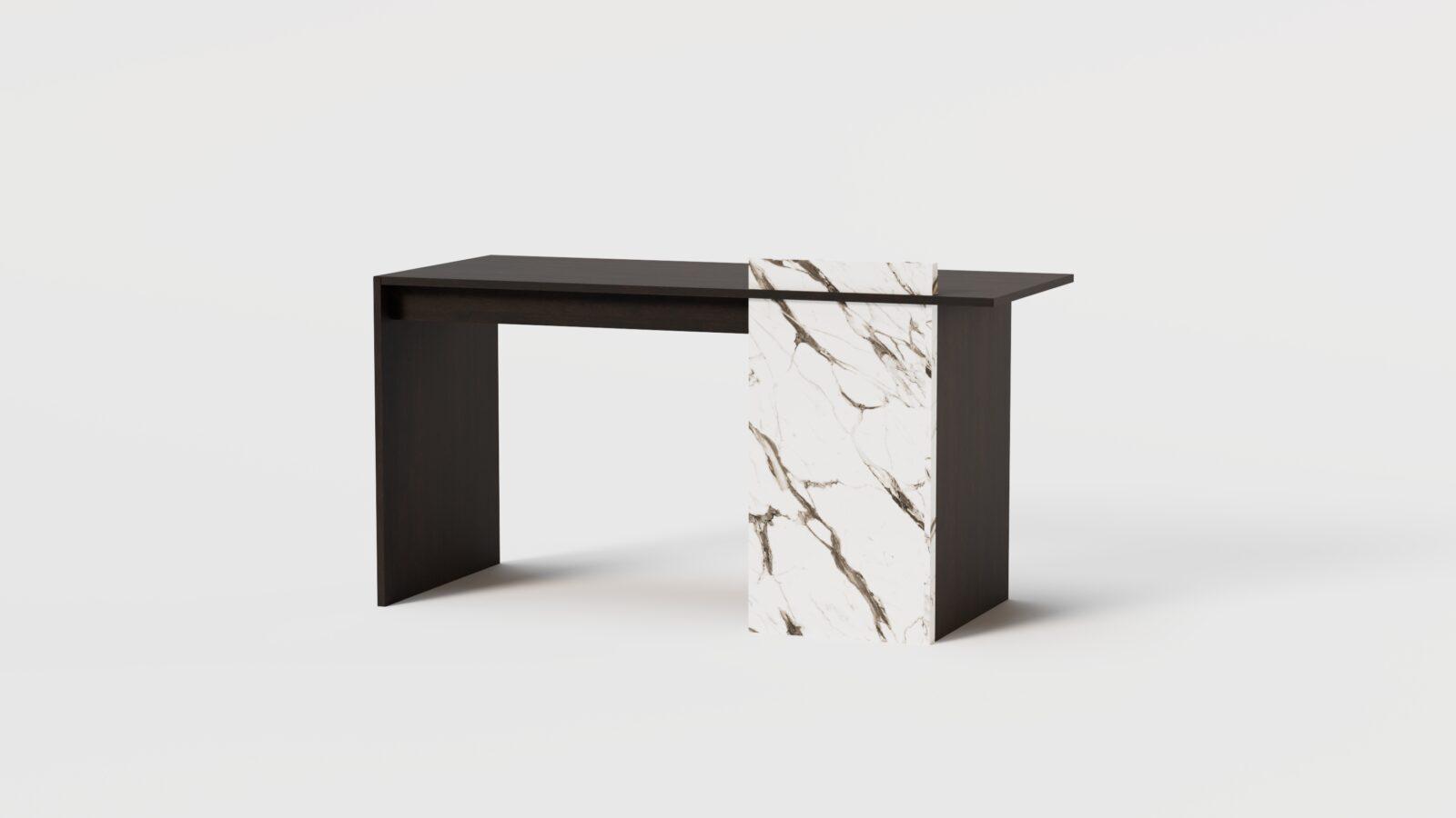 Biurko London white / oak - obrazek 2