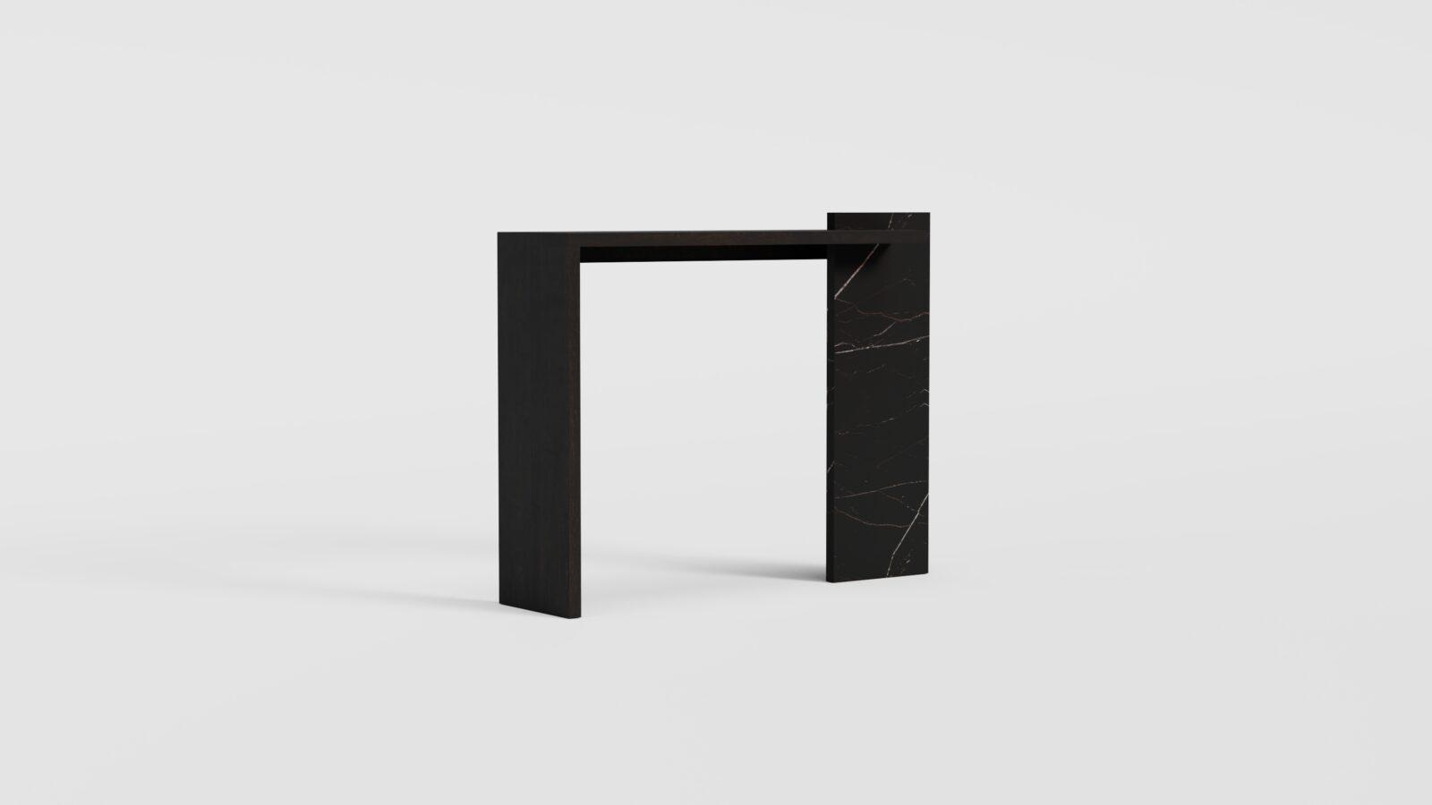 Konsola London black / oak - obrazek 3
