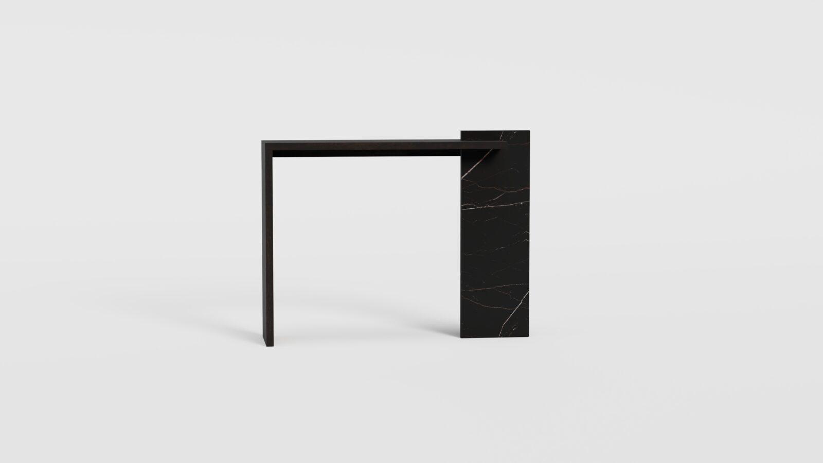 Konsola London black / oak - obrazek 4