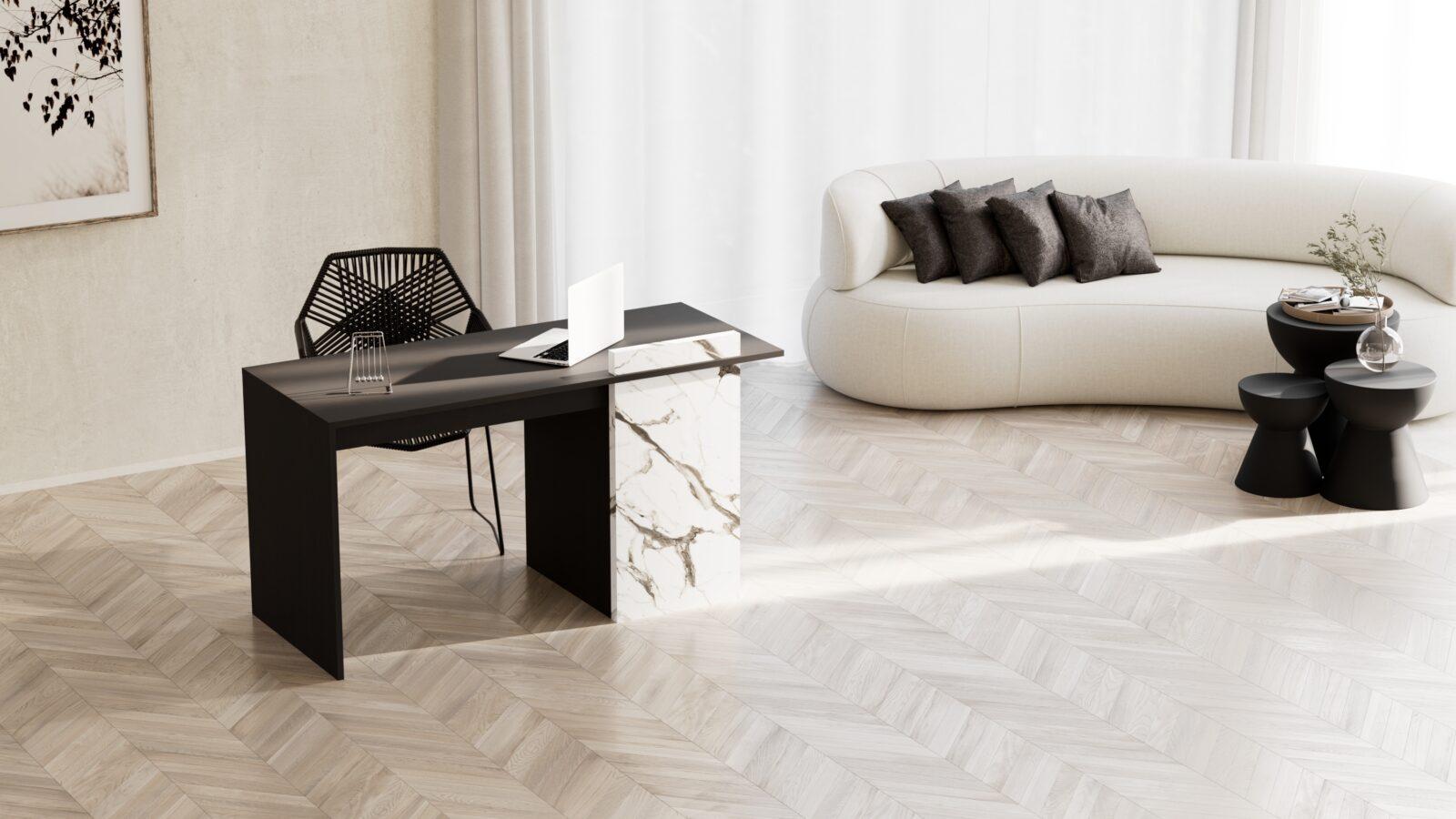 Biurko London white / oak