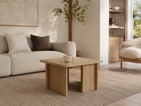 Stolik kawowy Dakar Square z naturalnym fornirem